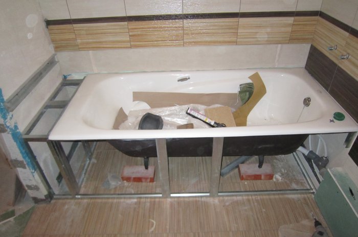 Монтаж гипсокартонного короба в ванной - 94 фото