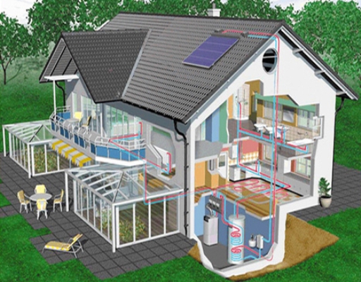 Схема отопления загородного дома